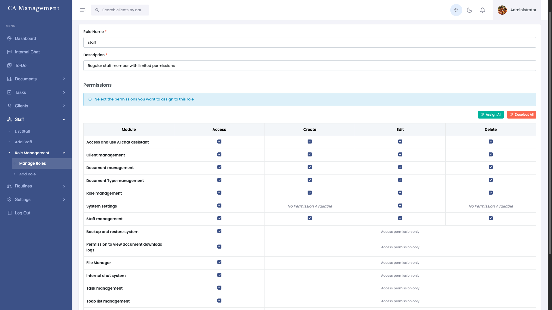 CA Document & Staff Management — Darshan Kateshiya